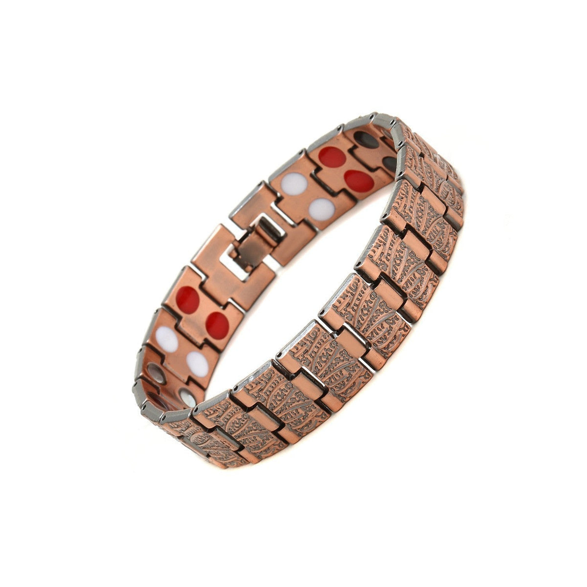 🔥Last Day 49% OFF - Men's Vintage-Style Wide Copper Magnetic Therapy Bracelet🧲