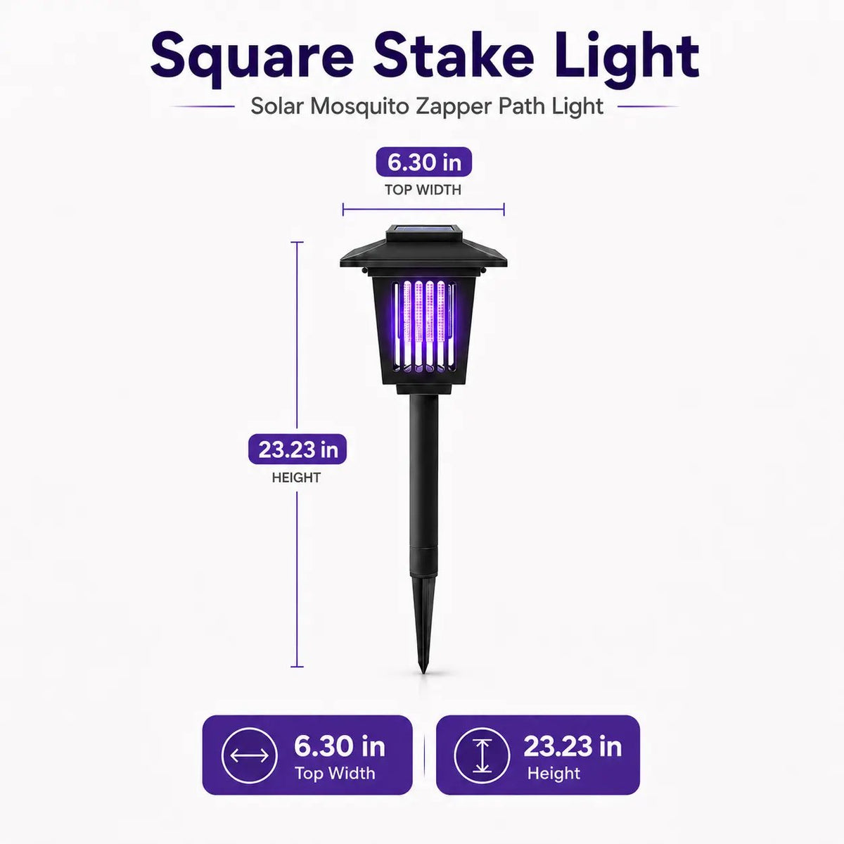 🔥Last Day 50% OFF - ☀️💜2-in-1 Solar Mosquito Zapper & Decorative Garden Stake Light 🦟