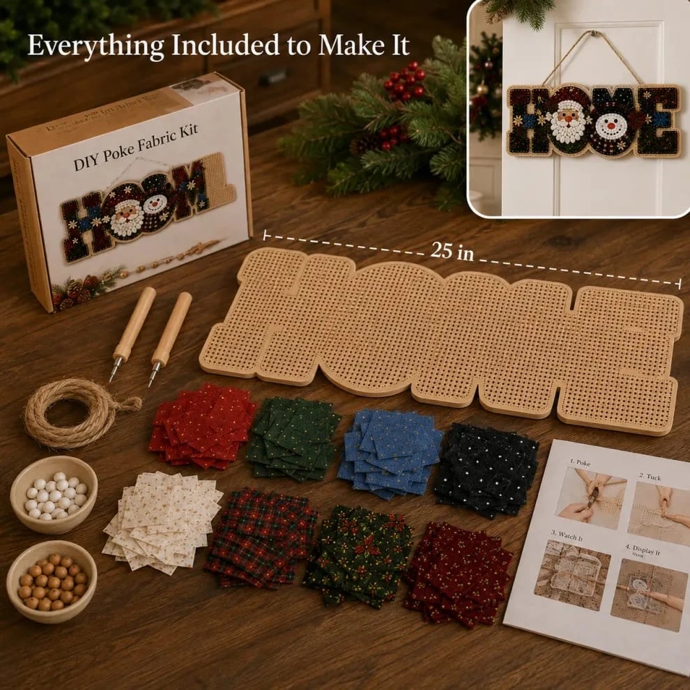 đ„49% Off Last Day DIY Fabric Poke Art HOME Sign Kit â No-Sew Seasonal Door & Wall Hanging Craft