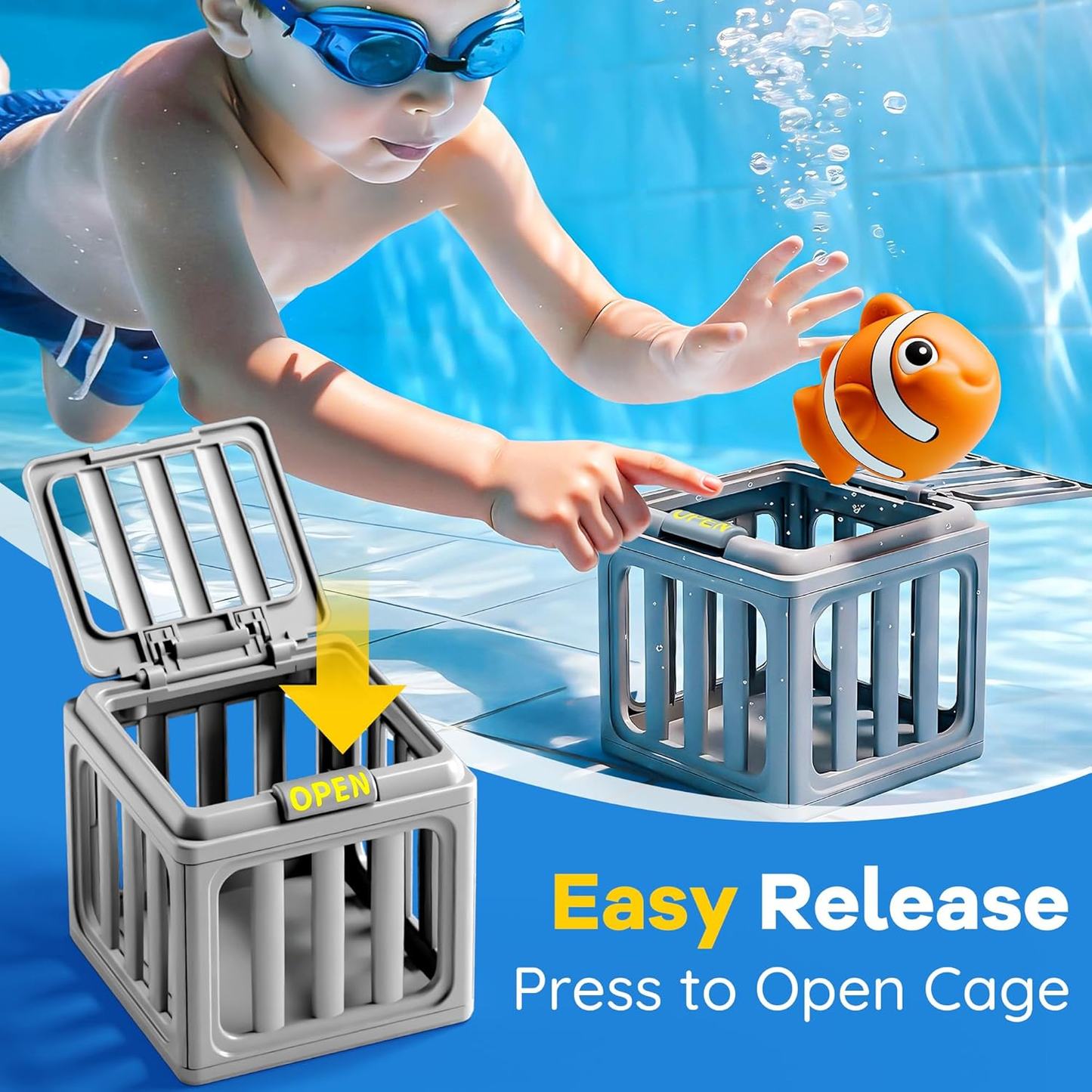 🔥LAST DAY 49% OFF - ✨🏊Diving Toy Set with Sinking Animals🐬💦