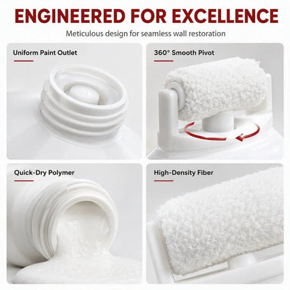 🔥LAST DAY 49% OFF🔥 - ✨🧱Waterproof Wall Repair Paste with Integrated Small Roller Brush