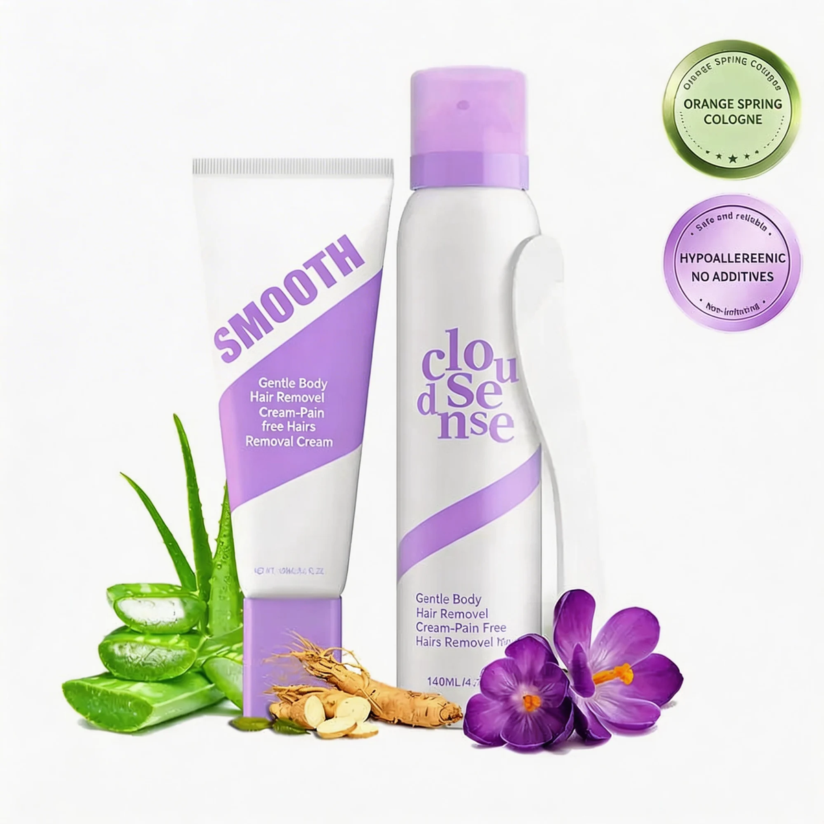 🩷 Bikini Pain-Free Hair Removal Cream & Spray for Sensitive Skin