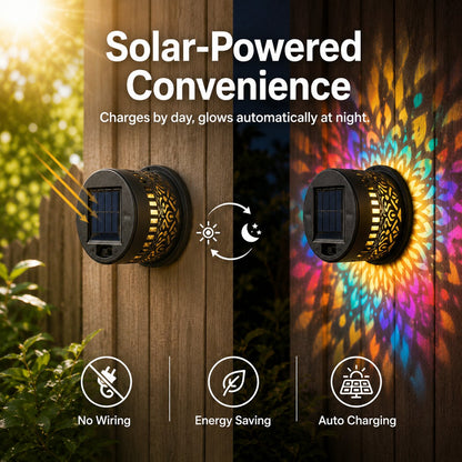 🔥Last Day 49% OFF & 65K+ SOLD! -✨Solar Mandala Wall Light | Outdoor Garden Fence Projector Lamp 🪐🌌