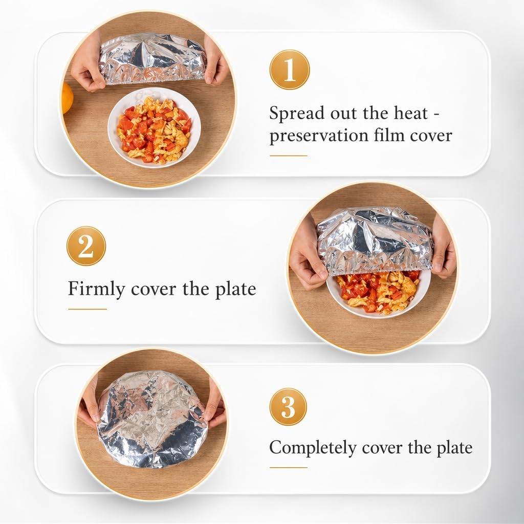 🔥LAST DAY 49% OFF - ✨🥘Alcuras Reusable Thickened Aluminum Foil Insulation Cover🍖