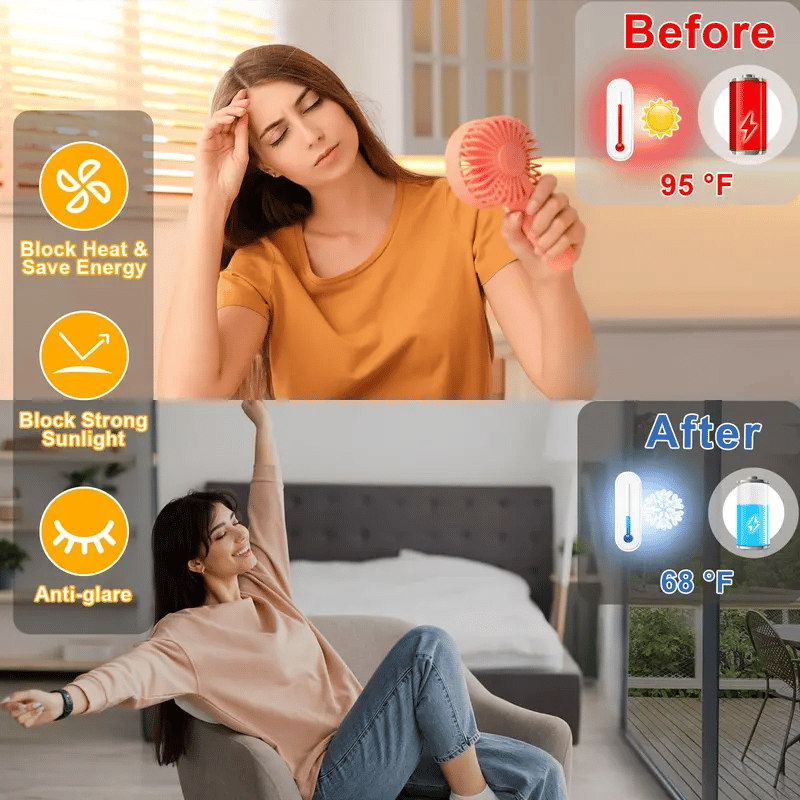 🔥Summer Hot Sale -  🛡🏘 Window Privacy Film - ''Reject UV rays and peeping''✨With free special installation tool✅