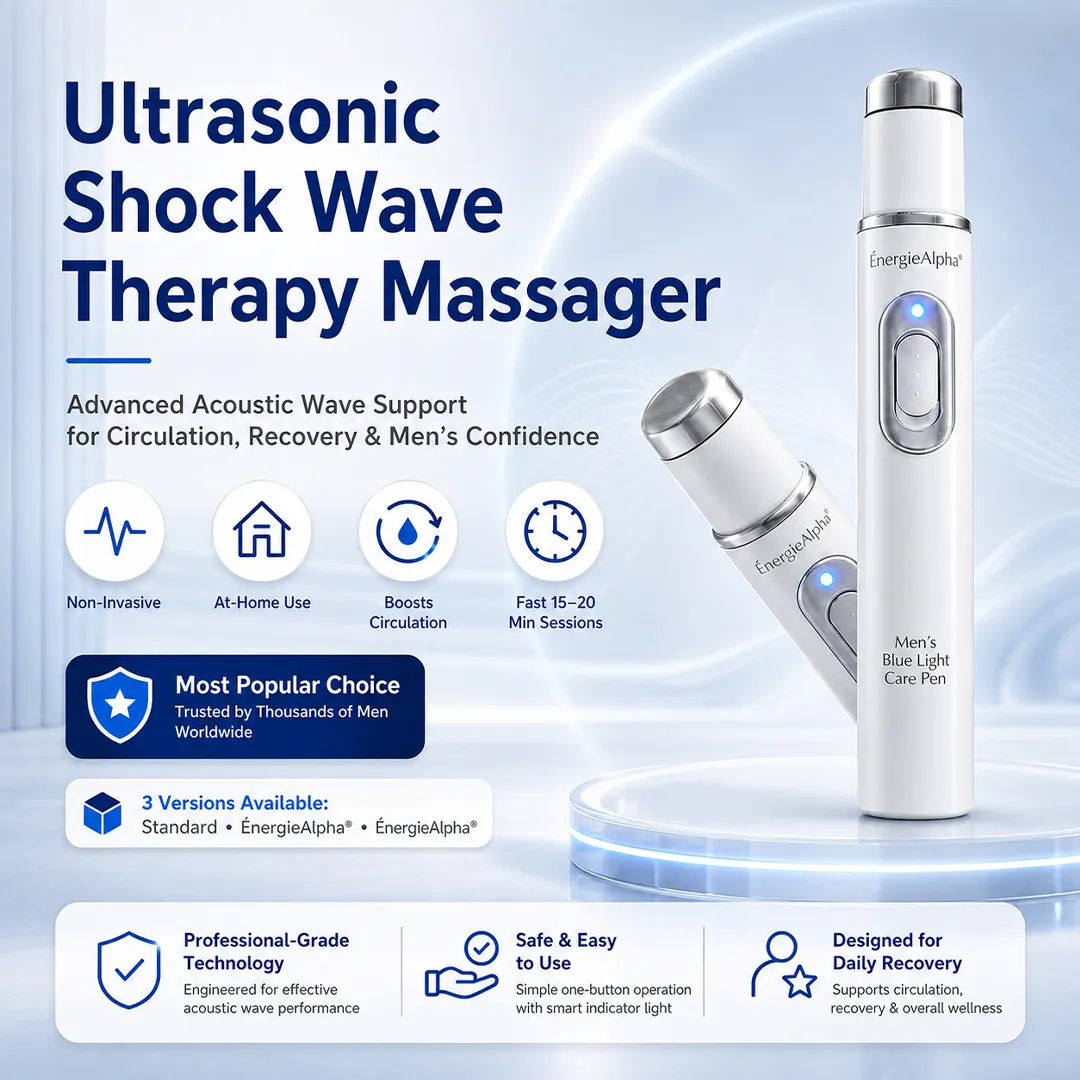 🔥LAST DAY 49% OFF🔥 - 💪Alcuras® Men's Ultrasonic Shock Wave Therapy Care Pen | Advanced Acoustic Wave Technology | Boost Circulation, Relieve Pain & Support Male Performance Confidence 💪