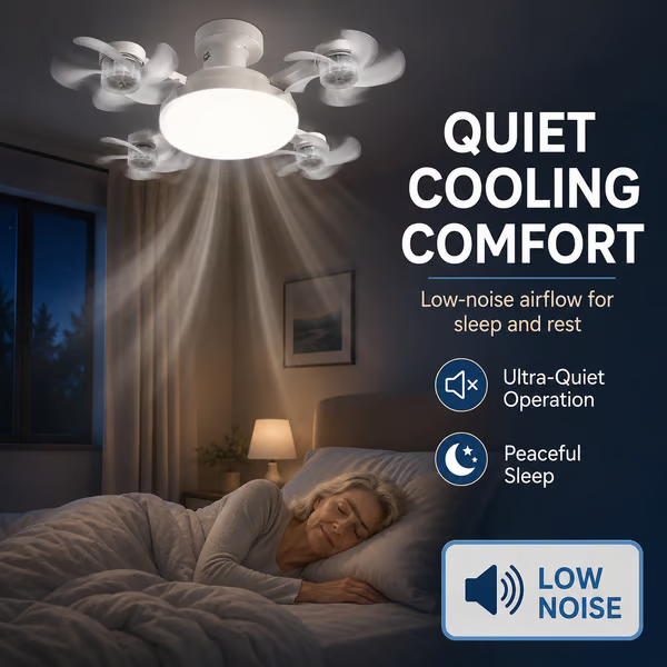 🔥LAST DAY 50% OFF -💡 2-in-1 Energy-Saving Fan Light｜Cool Air + Soft Light in One🌀