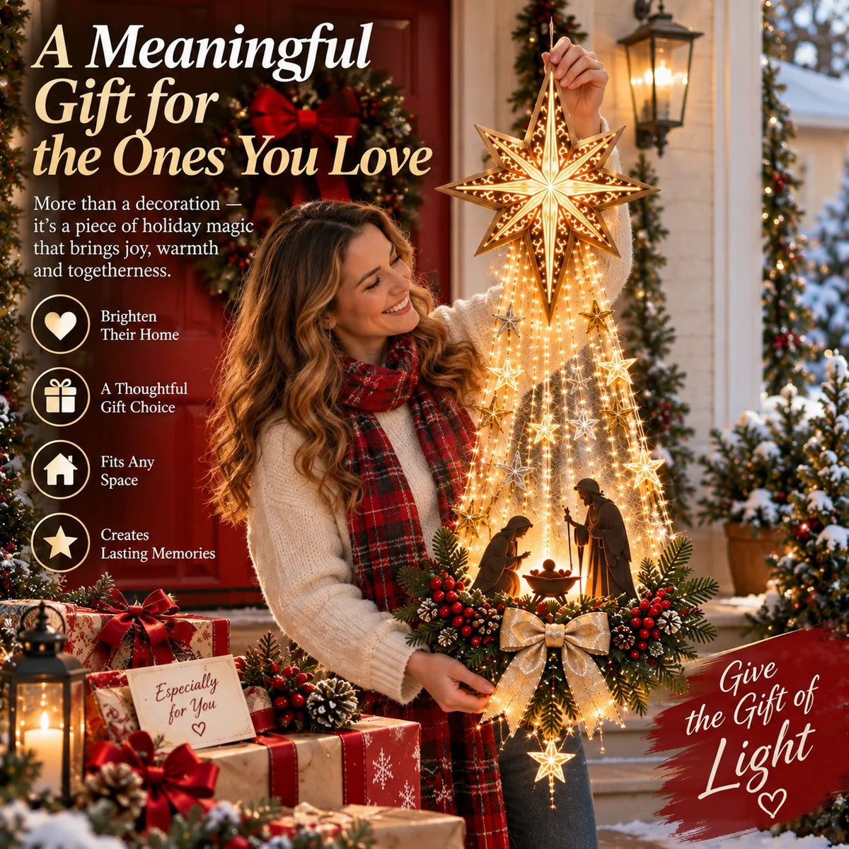 🎁Last Day 49% OFF✝️✨Bethlehem Star of FaithTM – Lighted Nativity Wall Decor📦Buy 2 Free Shipping