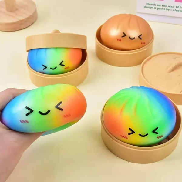 🏆 Last Day Promotion 50% OFF! Expressive Dumpling Squishy - Blind Box, My secret Bun Fidget Toy