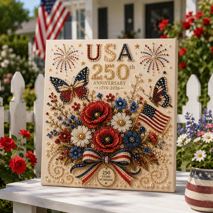 🔥LAST DAY 49% OFF - USA 250th Anniversary DIY Pearl Painting Kit ✨❤️‍🔥