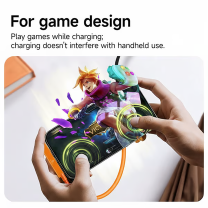 ⚡️2-in-1 Liquid Silicone Fast Charger Cable - USB-C/Lightning Cord with Foldable Stand & 180° Rotation