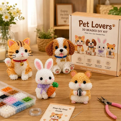 🏆Limited Time Sale 49% OFF🧵✨Petite 3D Beaded Animal Craft Kit