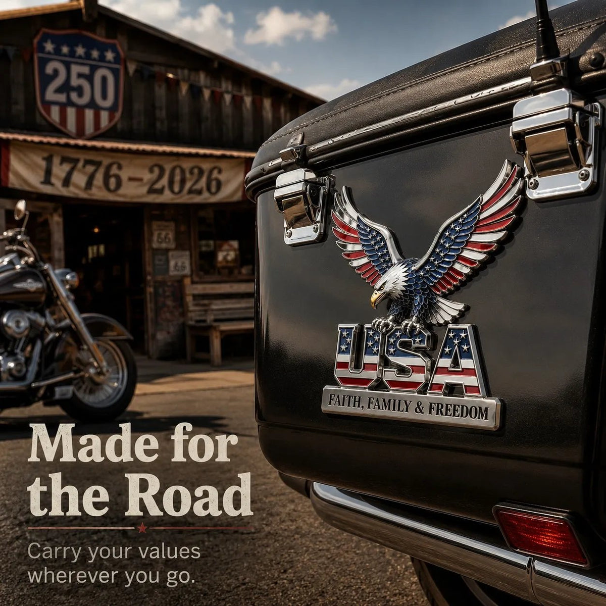 🇺🇸250th Anniversary 50% OFF - ★USA Faith, Family & Freedom★ Metal Emblem🦅