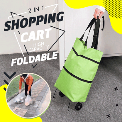 🔥LAST DAY 49% OFF🔥 -2 in 1 Foldable Shopping Cart🎁