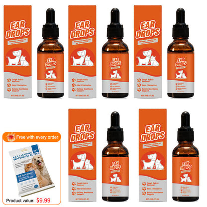 🔥Last Day Flash Sale 49% OFF❤️Natural Dog & Cat Ear Drop for Itching & Wax Build-Up🐱🐶