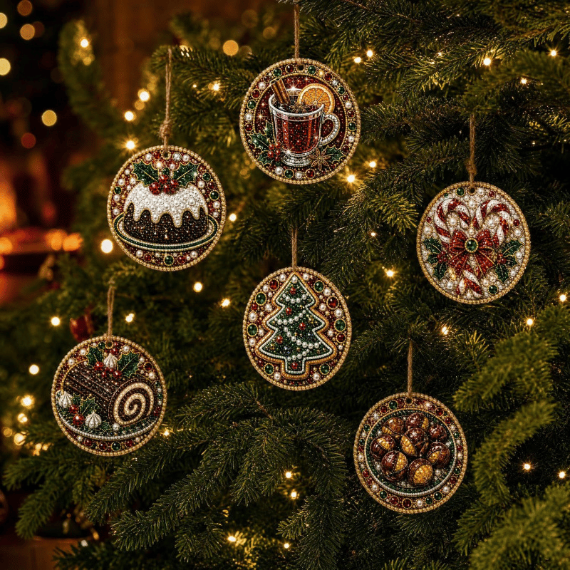 🔥LAST DAY 49% OFF🔥 - 🎄Christmas DIY Diamond Painting Ornaments Kit (6 PCS)🎅