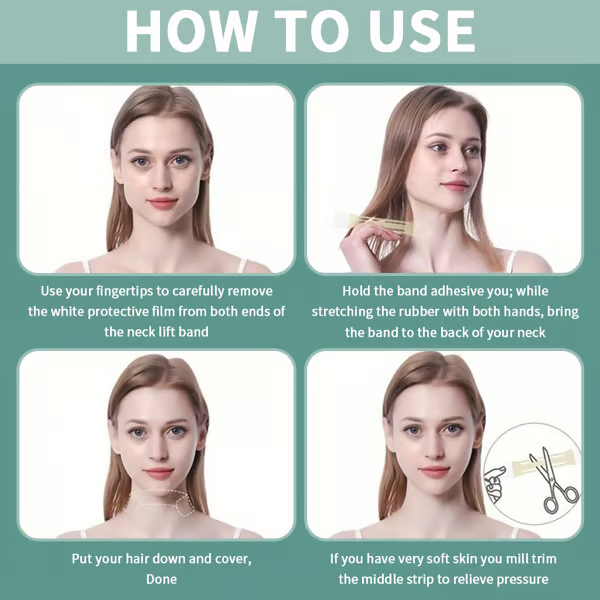🔥Face Neck Lifting Tape (Long-Lasting)