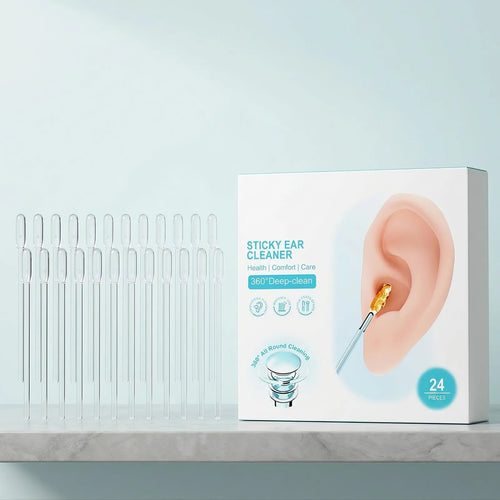 🔥Last Day 49% OFF - ✨Adhesive Reusable Ear Wax Removal Swabs✨ Soft Rubber Ear Cleaning Tool With Dust Cover For Adults & Kids