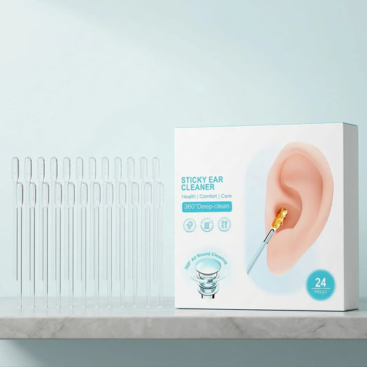 🔥Last Day 49% OFF - ✨Adhesive Reusable Ear Wax Removal Swabs✨ Soft Rubber Ear Cleaning Tool With Dust Cover For Adults & Kids