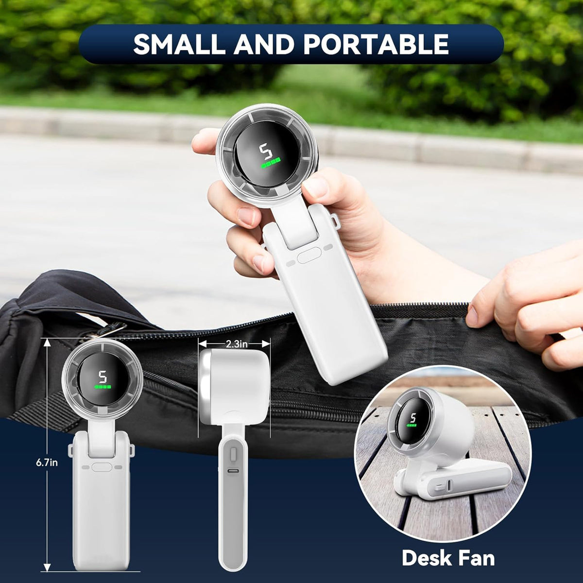 🔥Limited Time 49% Off - 🌬️Portable Handheld Turbo Fan,5 Gear High Speeds🧊