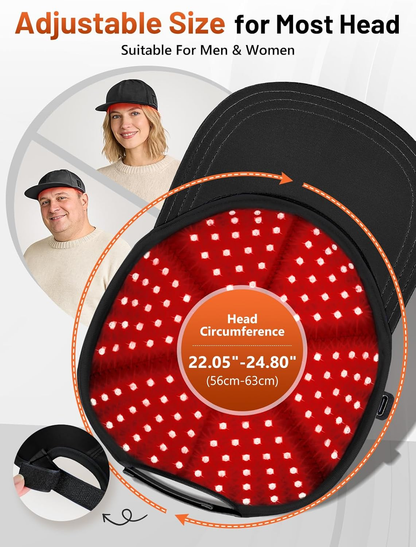🔥LAST DAY 49% OFF - ✨Upgraded Red Light Therapy Cap🧢💡