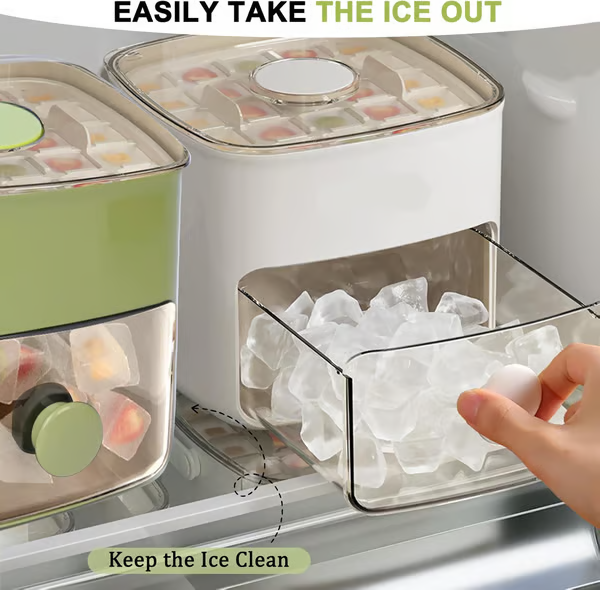 🔥LAST DAY 50% OFF - 🧊Portable Ice Maker with Lid and Storage Box (✨Includes Ice Tongs)