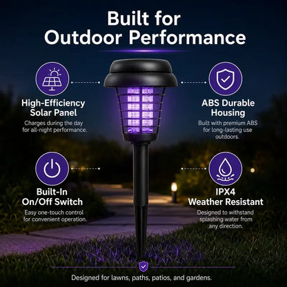 🔥Last Day 50% OFF - ☀️💜2-in-1 Solar Mosquito Zapper & Decorative Garden Stake Light 🦟