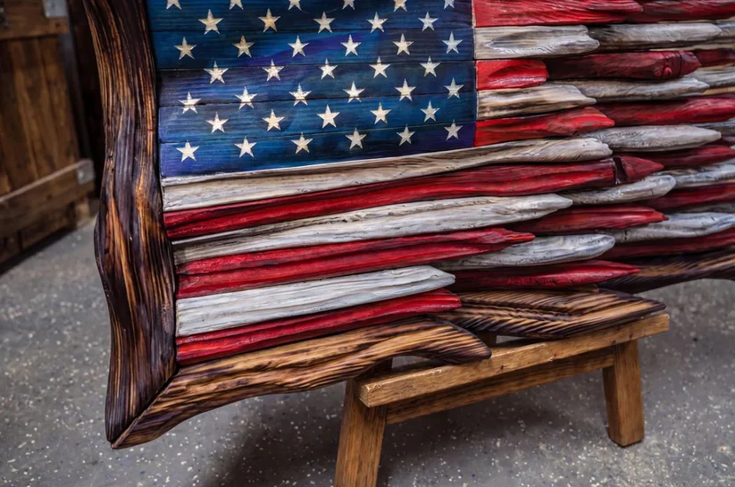 🔥LAST DAY SALE 49% OFF - 🇺🇸🦅 "The Battle Worn" Vintage Wood American Flag🌟