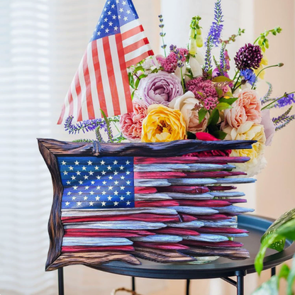 🔥LAST DAY SALE 49% OFF - 🇺🇸🦅 "The Battle Worn" Vintage Wood American Flag🌟