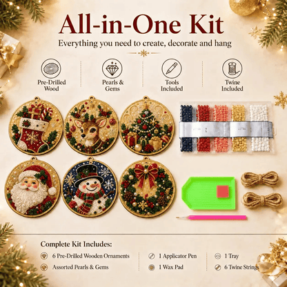 🔥LAST DAY 49% OFF🔥 - 🎄Christmas DIY Diamond Painting Ornaments Kit (6 PCS)🎅