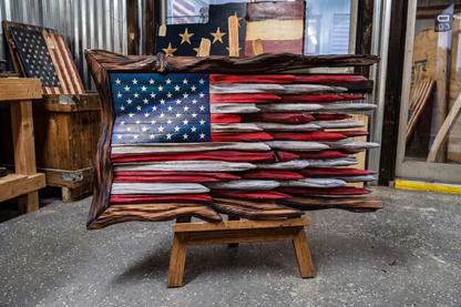 🔥LAST DAY SALE 49% OFF - 🇺🇸🦅 "The Battle Worn" Vintage Wood American Flag🌟