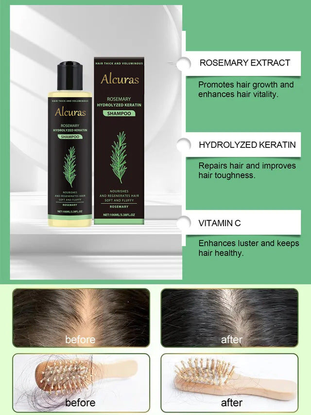 Limited Time🌿Unlock Better Hair with 70% OFF🔥Organic Rosemary Hair Growth Shampoo⚡⚡  [The less hair, the better the effect]