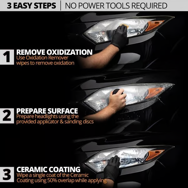 🔥Last Day 49% OFF🔥-🚘Automotive Headlamp Restoration Fluid Kit –💡Suitable for Yellowed or Foggy Lenses & Clear Surfaces | Essential for Home & Garage Use🏠
