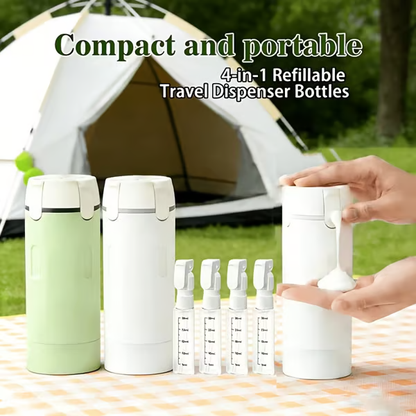 🧳4-in-1 Portable Cosmetic Shampoo Dispenser Storage Bottle