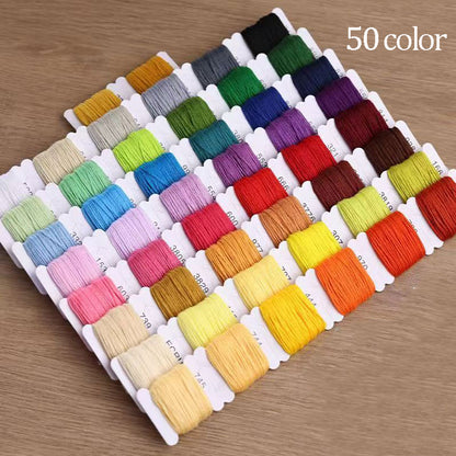 50 assorted thread colors