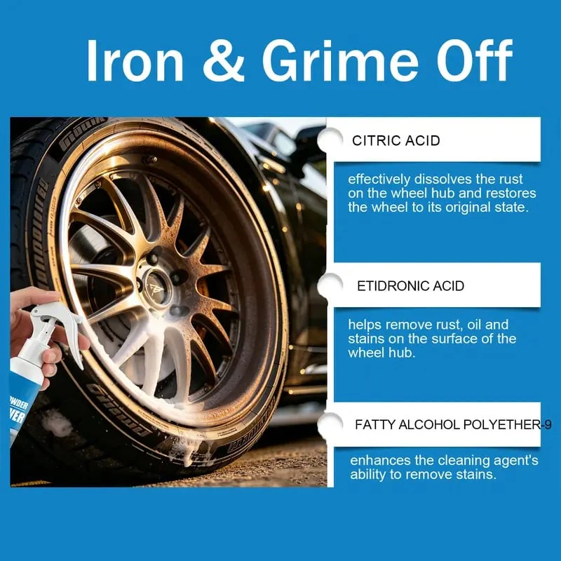 🔥LAST DAY SALE 49% OFF-🚗Automotive Rust Remover Spray 100ML – Fast-Acting Iron & Rust Cleaner for Wheels, Rims, Metal Surfaces🛞