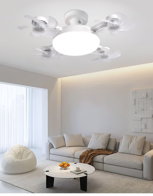🔥LAST DAY 50% OFF -💡 2-in-1 Energy-Saving Fan Light｜Cool Air + Soft Light in One🌀