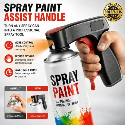 🏠🚗✨Universal Spray Paint Handle Tool 🌟 Portable Assisted Spray Nozzle for Paint & Color Change