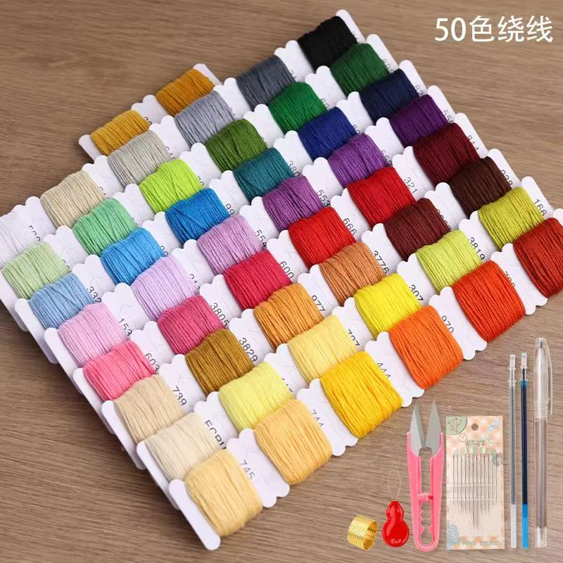 50 assorted thread colors