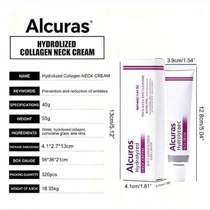 🔥Last Day 50% OFF - 🌿🧴Alcuras® Hydrolyzed Collagen Neck Cream✨
