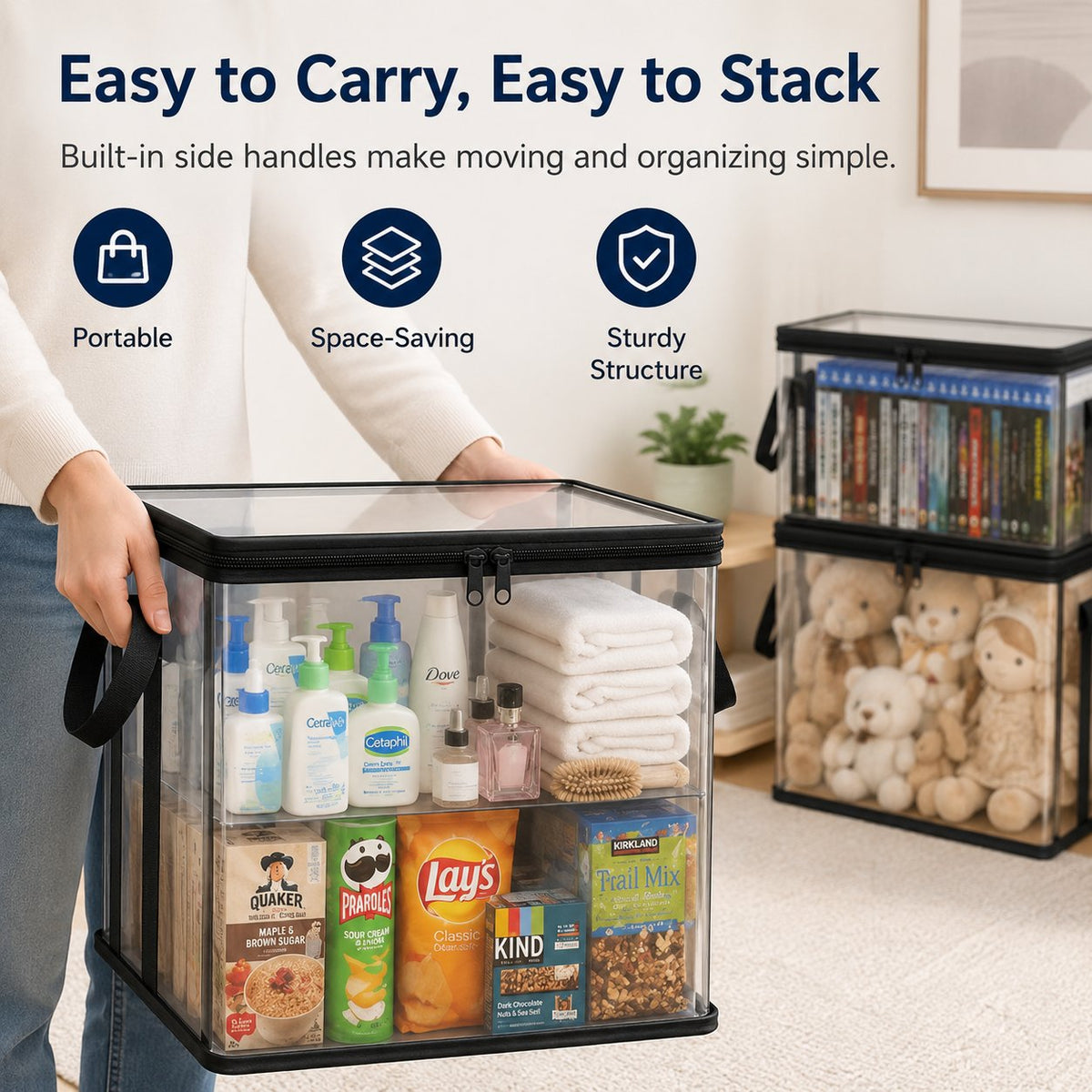 🔥Last Day 50% OFF - 📦Stuffed Storage PVC Organizer Bag Doll Storage Container✨