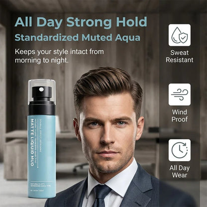 🔥Last Day 50% OFF - ✨Men's Quick-Dry Matte Styling Mud Spray💇