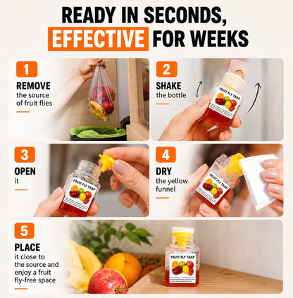 🔥LAST DAY 49% OFF🔥 - ✨Ultra-Strong Fruit Fly Trap - User Friendly  (Up to 3 Weeks per Bottle)