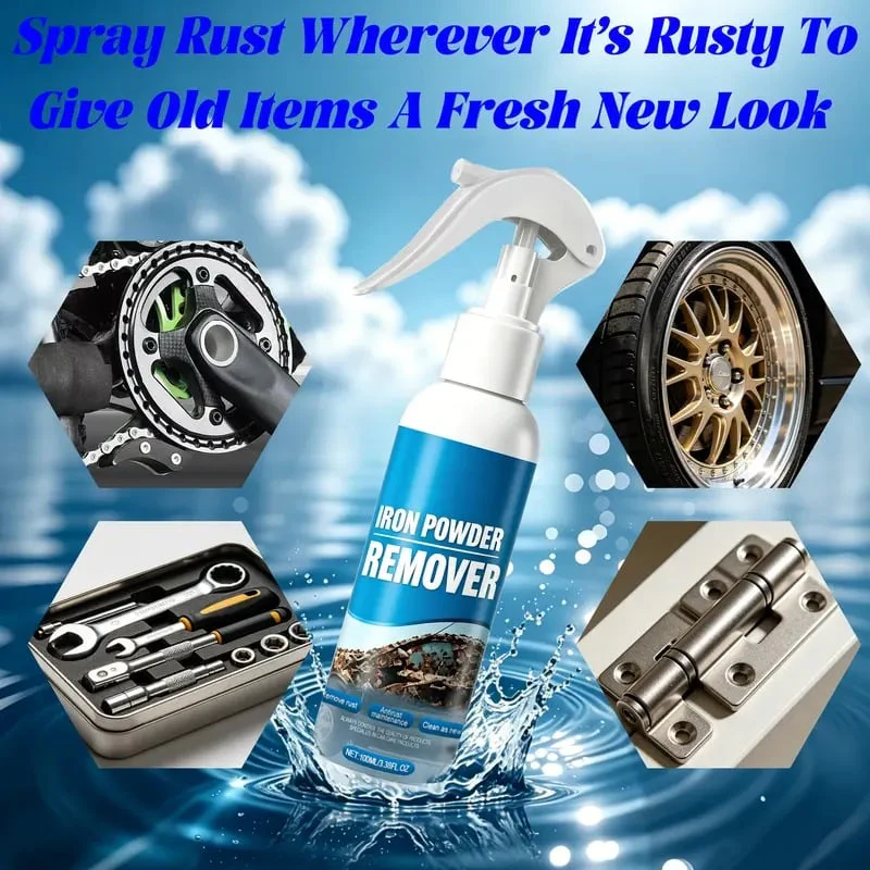 🔥LAST DAY SALE 49% OFF-🚗Automotive Rust Remover Spray 100ML – Fast-Acting Iron & Rust Cleaner for Wheels, Rims, Metal Surfaces🛞