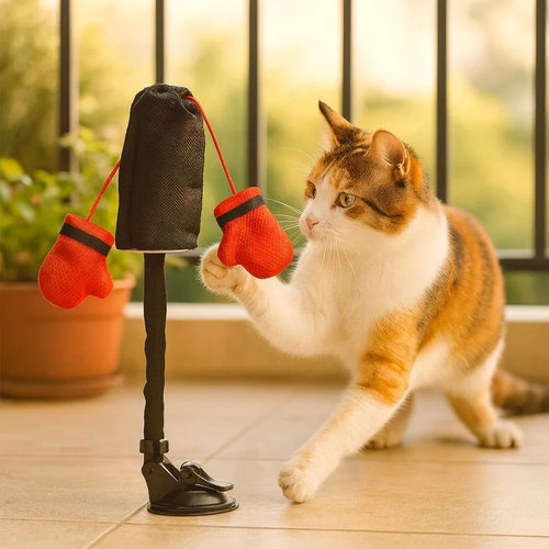 🔥Last Day 49% OFF -  🥊 Interactive Hanging Punching Bag Cat Toy🐱🪀