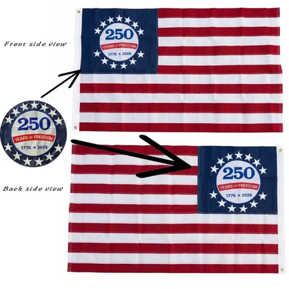 🔥Last Day 49% OFF - 🇺🇸250th Anniversary USA Commemorative Flag (3x5 Ft),Double-Sided Embroidered🦅