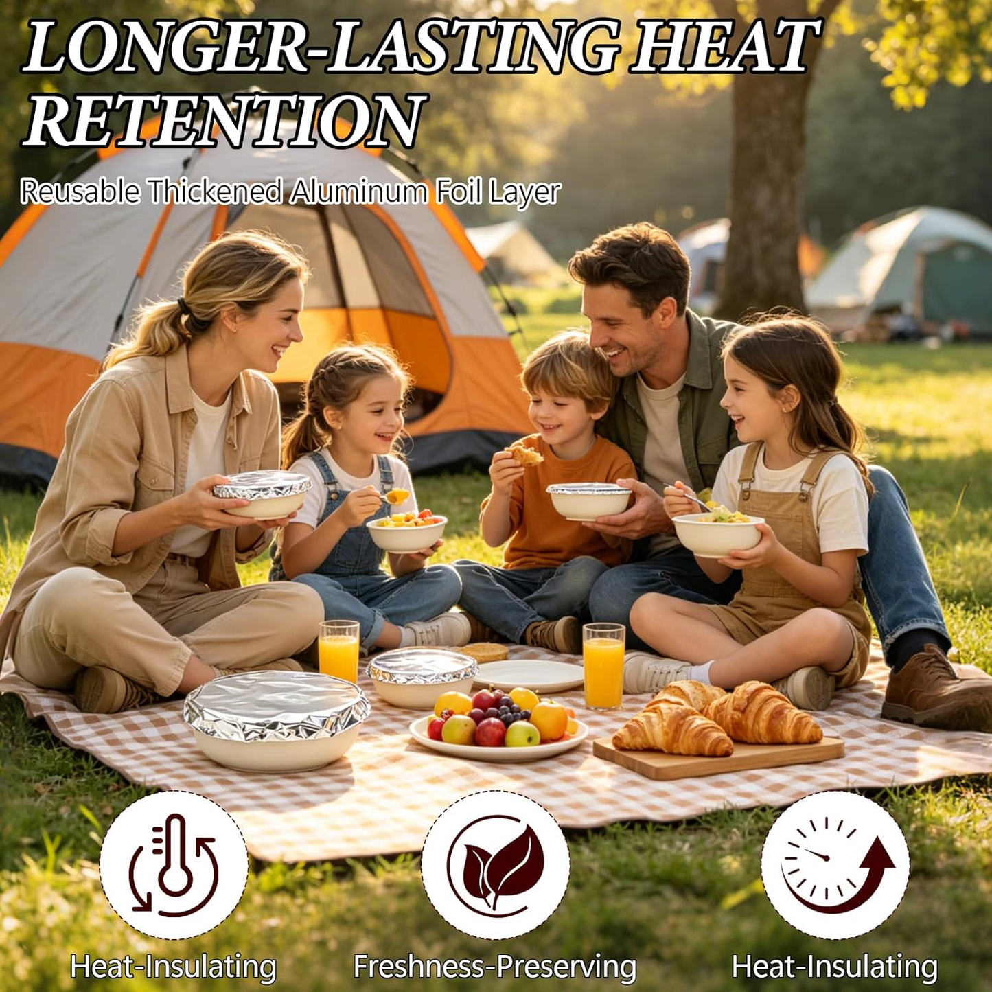 🔥LAST DAY 49% OFF - ✨🥘Alcuras Reusable Thickened Aluminum Foil Insulation Cover🍖