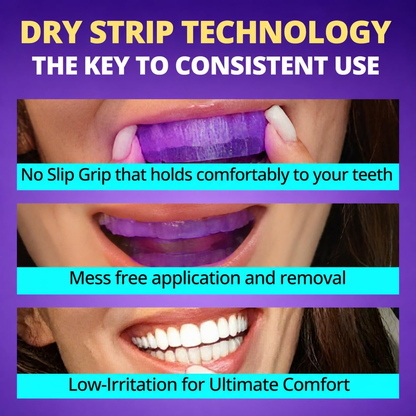 🔥Last Day 49% OFF - 🦷Purple Teeth Whitening Strips, Enamel-Safe Stain Removal💜