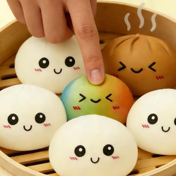 🏆 Last Day Promotion 50% OFF! Expressive Dumpling Squishy - Blind Box, My secret Bun Fidget Toy