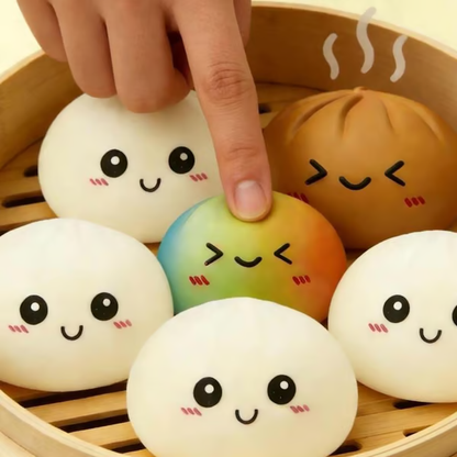🏆 Last Day Promotion 50% OFF! Expressive Dumpling Squishy - Blind Box, My secret Bun Fidget Toy